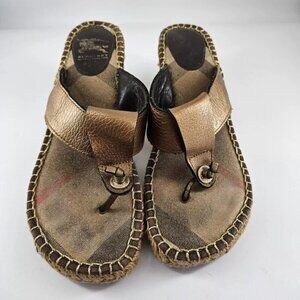 Burberry Espadrille Classic Nova Wedge Sandal 39 US 8.5